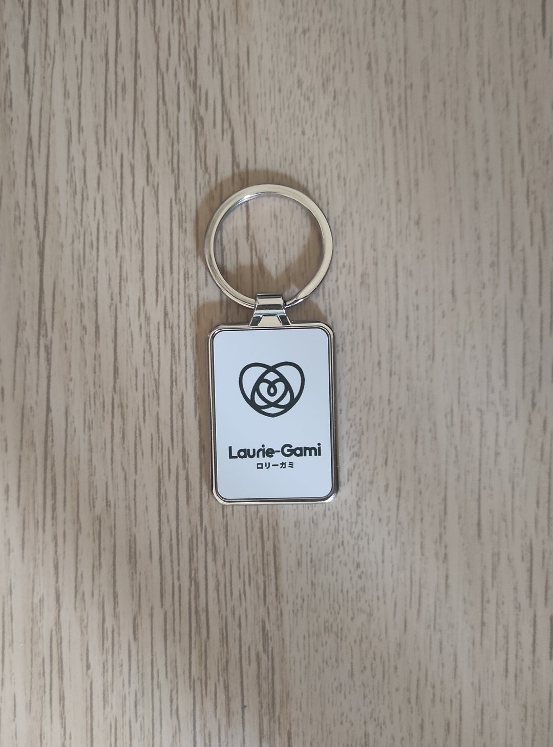 Portes Clés Blanc -Logo Laurie-Gami