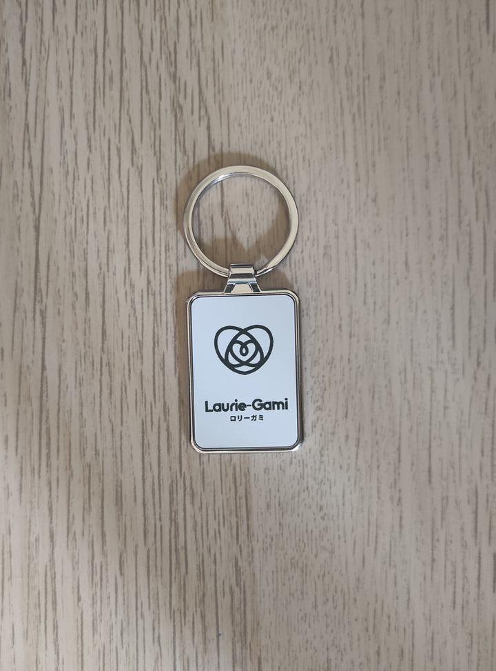 Portes Clés Blanc -Logo Laurie-Gami
