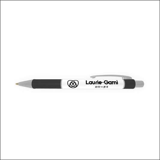 Stylo Blanc ( encre noire ) - Logo Laurie Gami