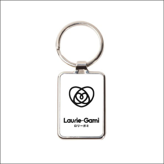 Portes Clés Blanc -Logo Laurie-Gami